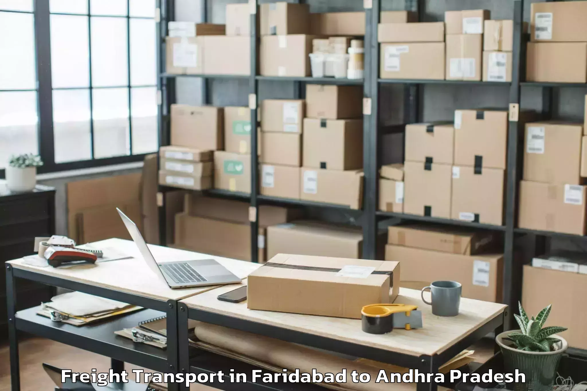 Easy Faridabad to Thamminapatnam Freight Transport Booking